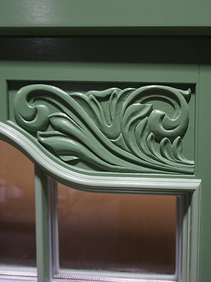 gefrästes Ornament Haustür