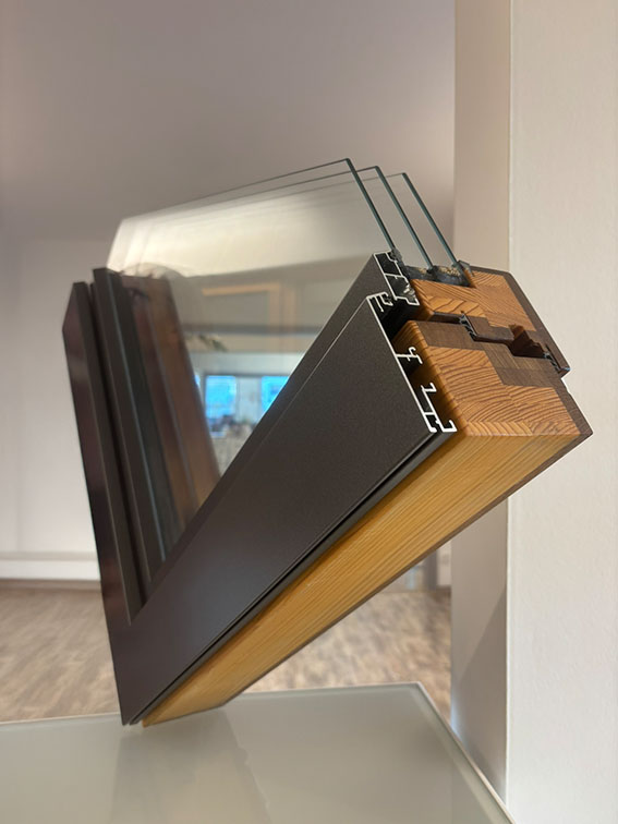 Musterecke Dunkelgrau in Holz_Aluminium Eiche von Kubasch