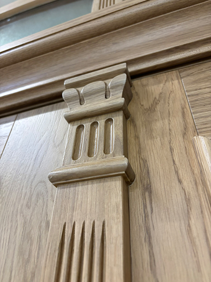 Zierelement Kapitelle Haustür Eiche Kapitelle